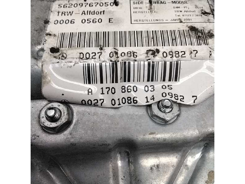 Recambio de airbag lateral izquierdo para mercedes clase clk (w208) coupe 230 compressor (evo) (208.348) referencia OEM IAM A170