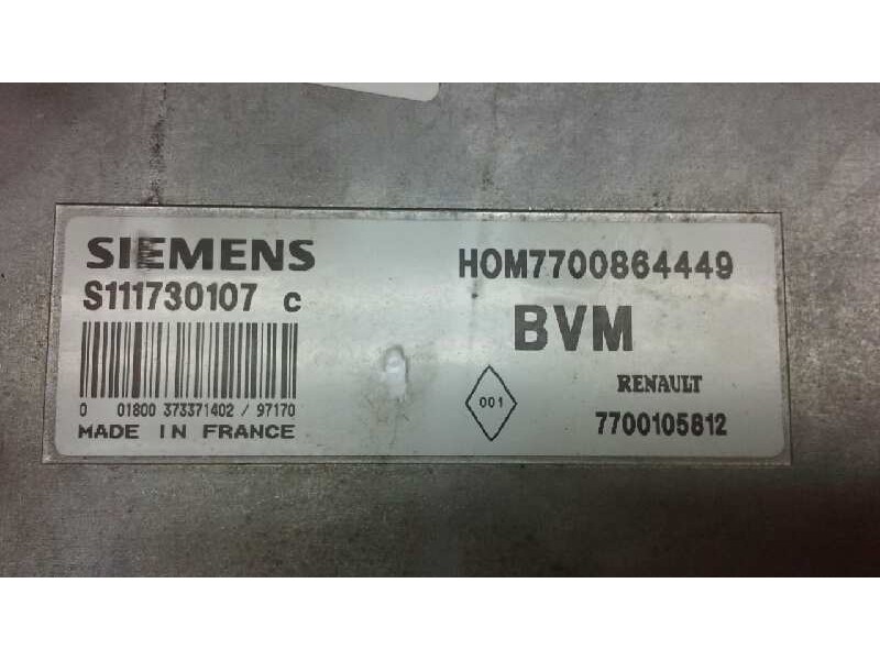 Recambio de centralita motor uce para renault clio i fase i+ii (b/c57) 1.4 alize referencia OEM IAM S111730107 336 