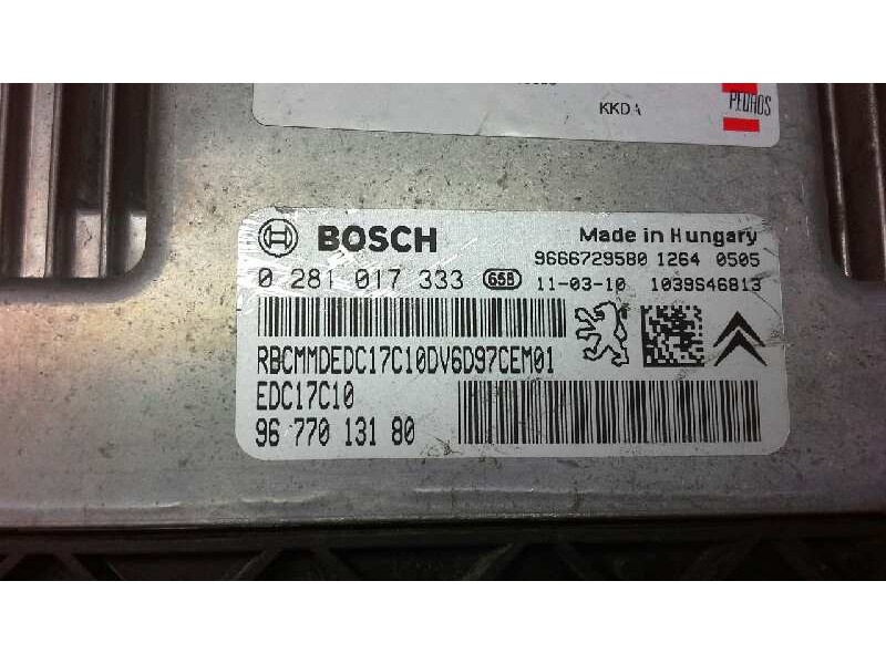 Recambio de centralita motor uce para ford focus berlina (cap) ambiente (d) referencia OEM IAM 0281017333 9677013180 