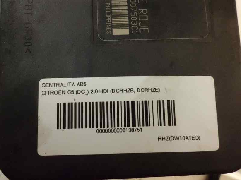 Recambio de centralita abs para citroen c5 berlina 2.0 hdi referencia OEM IAM 9656419780  