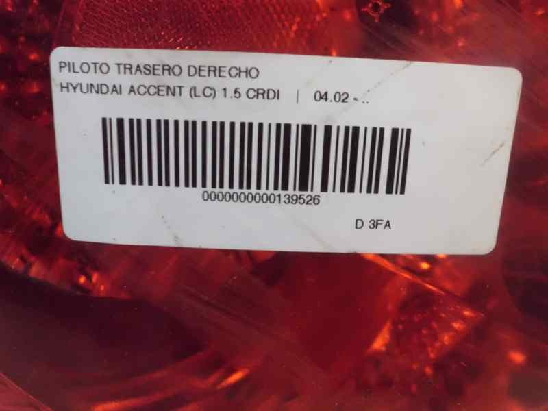 Recambio de piloto trasero derecho para hyundai accent (lc) 1.5 crdi cat referencia OEM IAM   