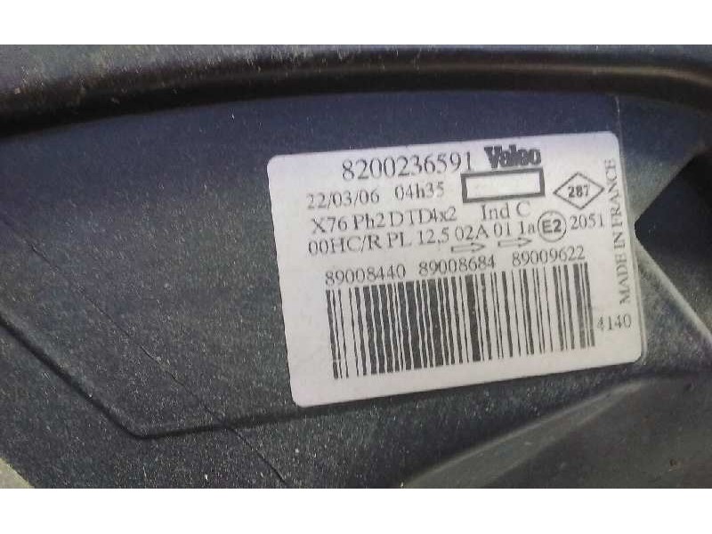 Recambio de faro derecho para renault kangoo (f/kc0) 1.5 dci diesel referencia OEM IAM 8200236591  