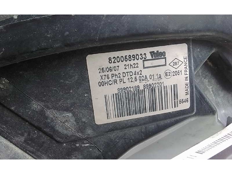 Recambio de faro derecho para renault kangoo (f/kc0) 1.5 dci diesel referencia OEM IAM 8200589033  
