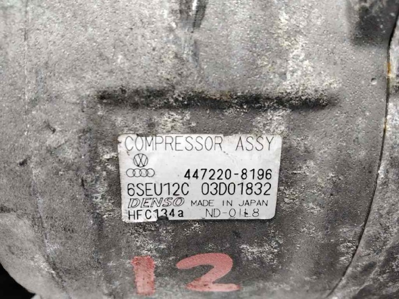 Recambio de compresor aire acondicionado para audi a2 (8z) 1.6 fsi referencia OEM IAM 4472208196 6SEU12C 6SEU12C