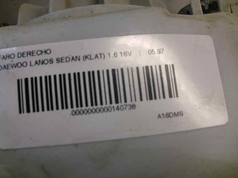 Recambio de faro derecho para daewoo lanos hurricane referencia OEM IAM   