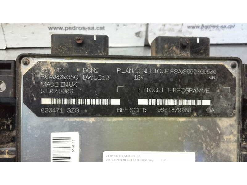 Recambio de centralita motor uce para citroen berlingo 1.9 d 600 furg. referencia OEM IAM 1939TR 332 