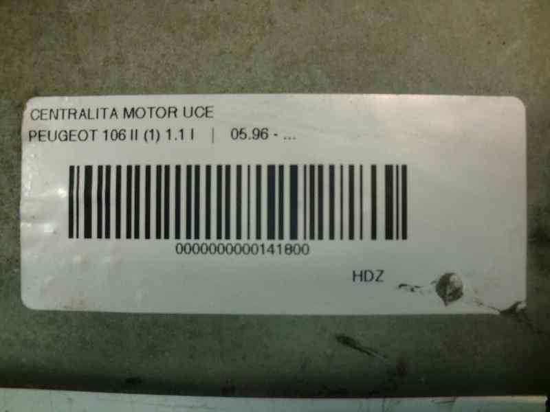 Recambio de centralita motor uce para peugeot 106 (s2) 1.1 referencia OEM IAM 0261204788 125 