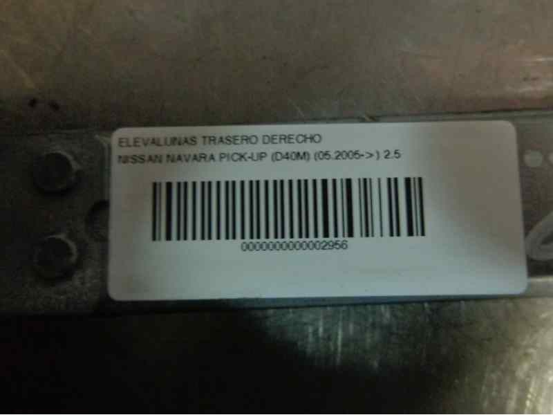 Recambio de elevalunas trasero derecho para nissan navara pick-up (d40m) 2.5 dci diesel cat referencia OEM IAM   