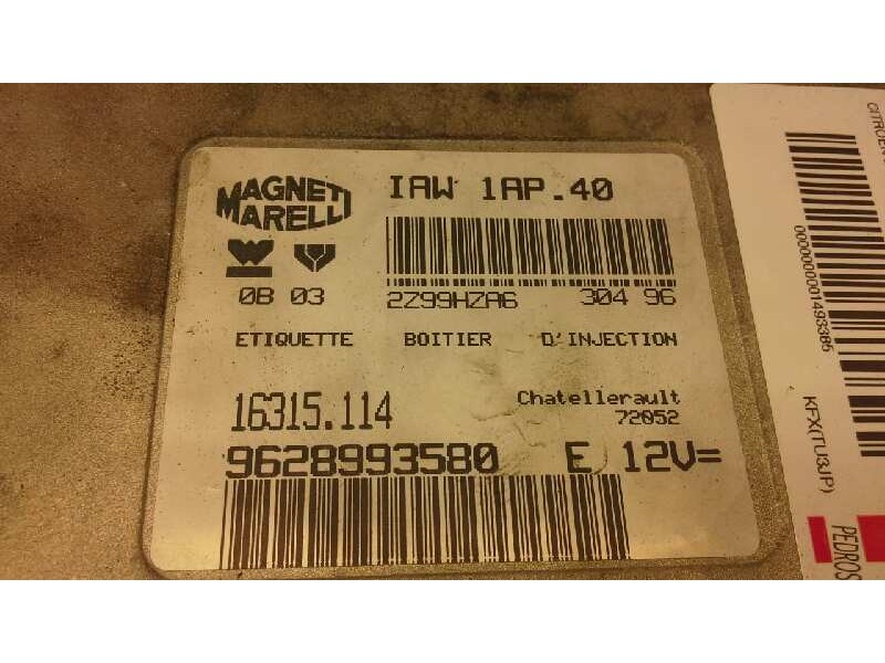 Recambio de centralita motor uce para citroen berlingo 1.4 referencia OEM IAM 9628993580 339 