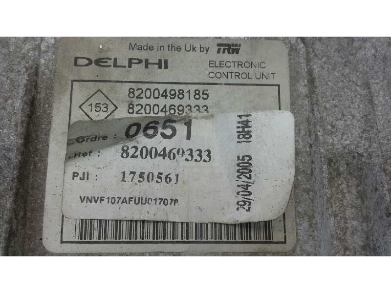 Recambio de centralita motor uce para nissan kubistar (x76) 1.5 dci turbodiesel cat referencia OEM IAM 8200469333 117 