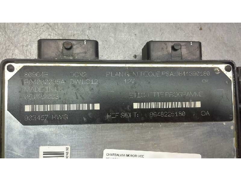 Recambio de centralita motor uce para peugeot partner (s2) combi pro referencia OEM IAM 9641390180 9648225180 80964B