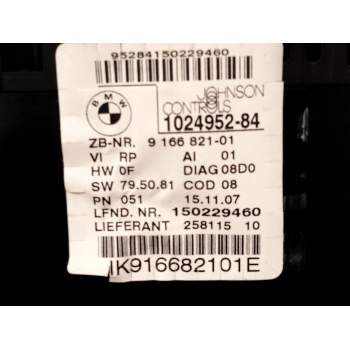 Recambio de cuadro instrumentos para bmw serie 1 berlina (e81/e87) 118d referencia OEM IAM 9166821  