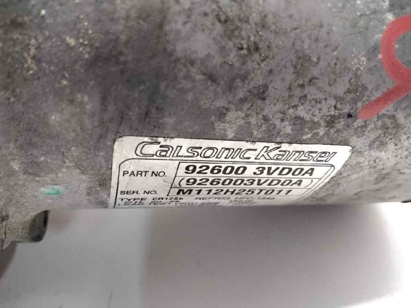 Recambio de compresor aire acondicionado para nissan nv 200 (m20) 1.5 dci cat referencia OEM IAM 926003VD0A  