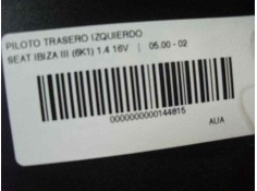 Recambio de piloto trasero izquierdo para seat ibiza (6k1) 1.4 16v referencia OEM IAM    2
