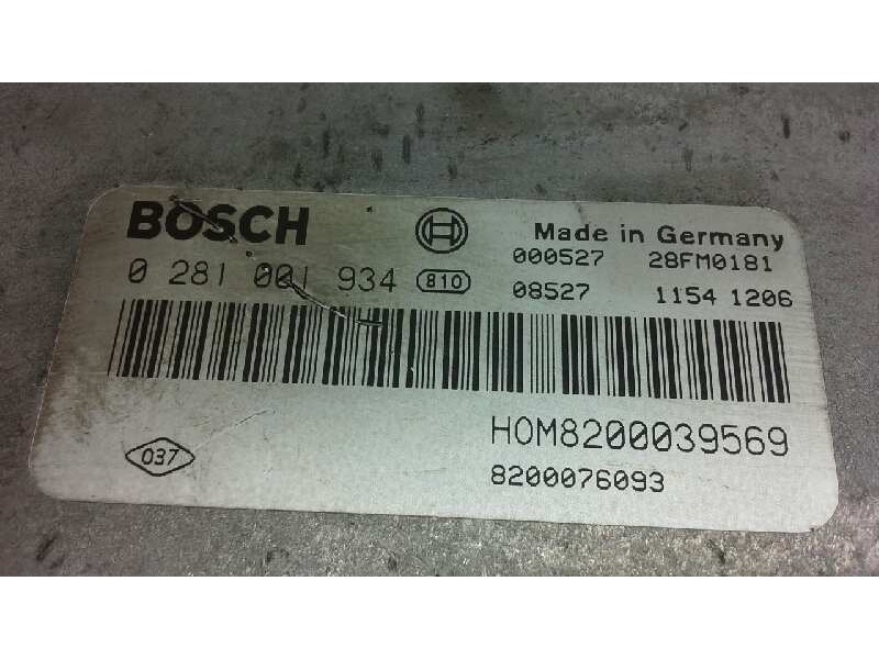 Recambio de centralita motor uce para renault scenic (ja..) 1.9 dci diesel cat referencia OEM IAM 0281001934 228 