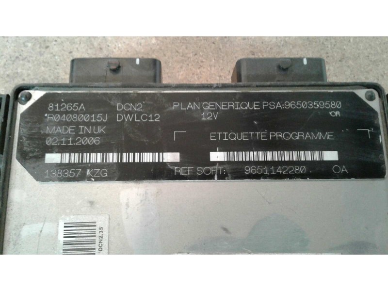 Recambio de centralita motor uce para peugeot 206 berlina 1.9 diesel referencia OEM IAM 9650359580 9651142280 81265A