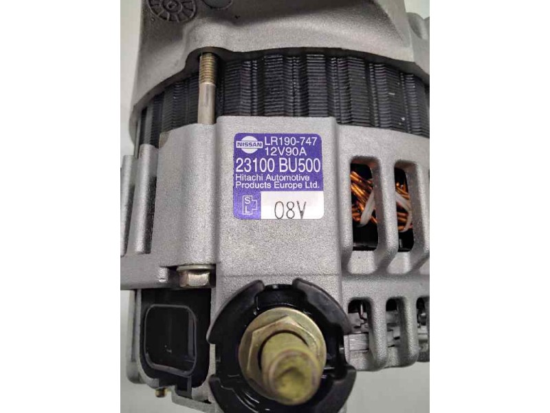 Recambio de alternador para nissan almera (n16/e) 1.5 16v cat referencia OEM IAM HITACHI23100BU500 NISSAN LR190-747 12V 90A