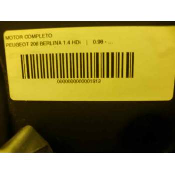 Recambio de motor completo para peugeot 206 berlina 1.4 hdi referencia OEM IAM 8HX  101399