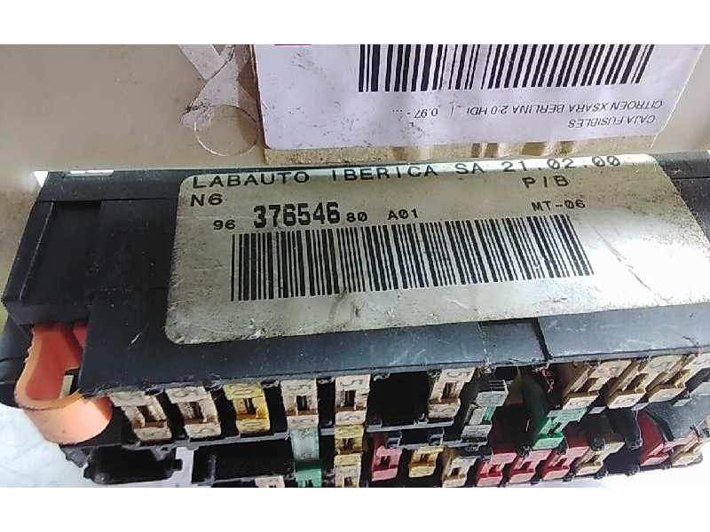 Recambio de caja fusibles para citroen xsara berlina 2.0 hdi referencia OEM IAM 9637654680  
