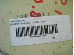 Recambio de faro derecho para peugeot 106 (s1) kid referencia OEM IAM 6205C2   2