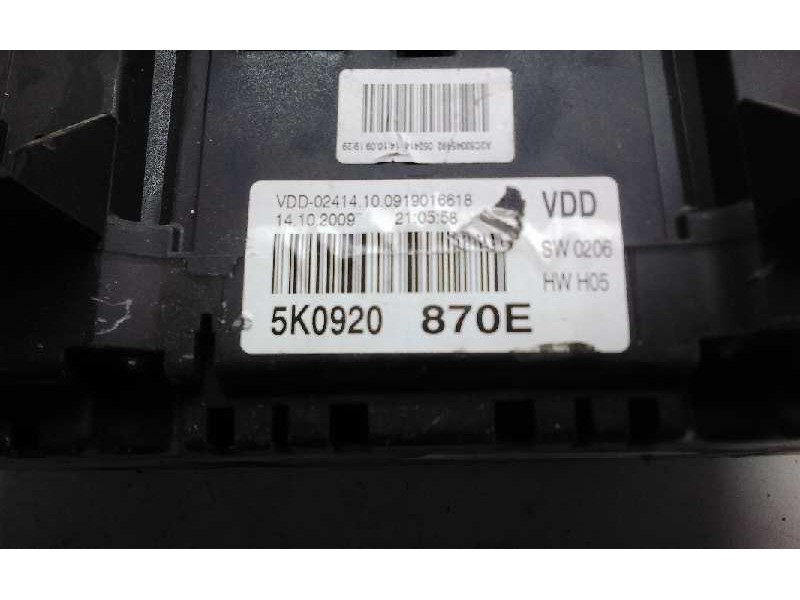 Recambio de cuadro instrumentos para volkswagen golf vi (5k1) advance referencia OEM IAM 5K0920870E  