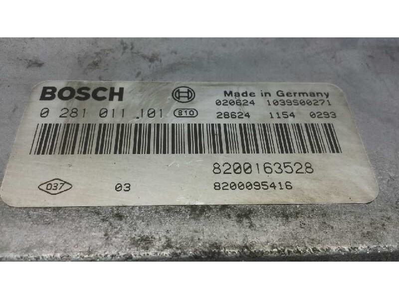 Recambio de centralita motor uce para renault laguna ii (bg0) 1.9 dci diesel referencia OEM IAM 8200163528 206 