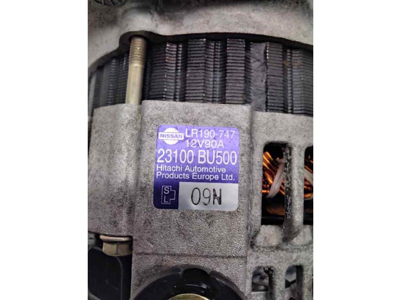 Recambio de alternador para nissan almera (n16/e) 1.5 16v cat referencia OEM IAM HITACHI23100BU500 NISSAN LR109-747 12V 90A