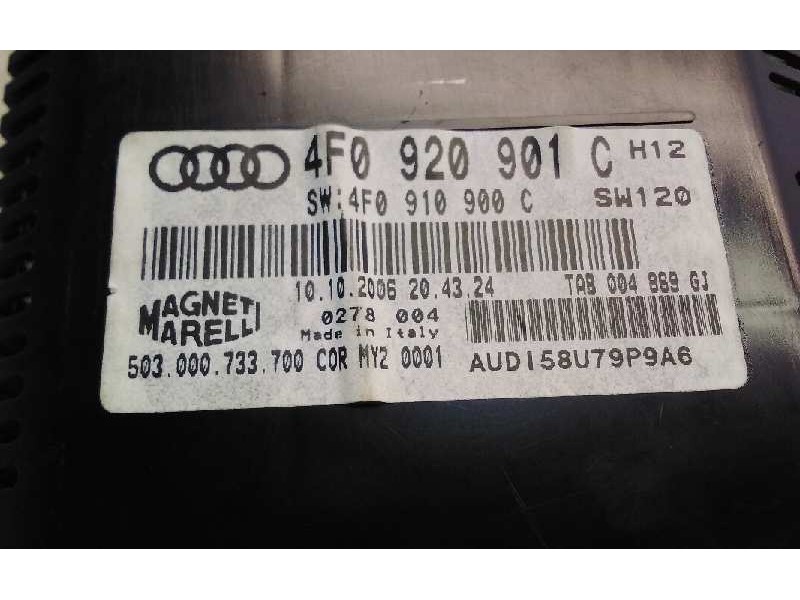 Recambio de cuadro instrumentos para audi a6 berlina (4f2) 2.0 tdi referencia OEM IAM 4F0920901C  