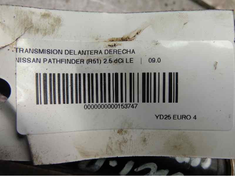 Recambio de transmision delantera derecha para nissan pathfinder (r51) 2.5 dci le referencia OEM IAM 39100EB300  