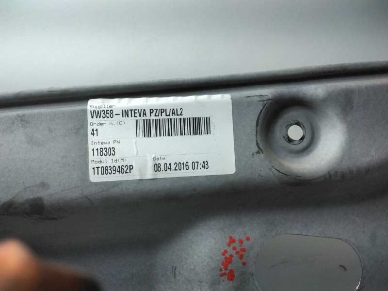 Recambio de elevalunas trasero derecho para volkswagen touran (1t1) trendline referencia OEM IAM 11T0839462P  