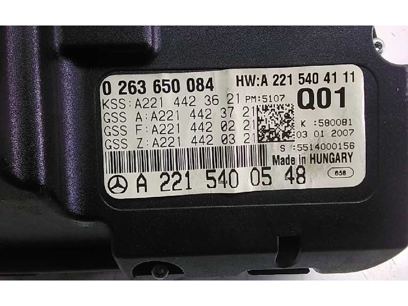 Recambio de cuadro instrumentos para mercedes clase s (w221) berlina 320 / 350 cdi (221.022) referencia OEM IAM A2215400548 0263