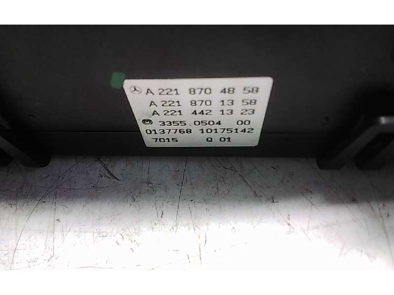 Recambio de mando climatizador para mercedes clase s (w221) berlina 320 / 350 cdi (221.022) referencia OEM IAM A2218704858  