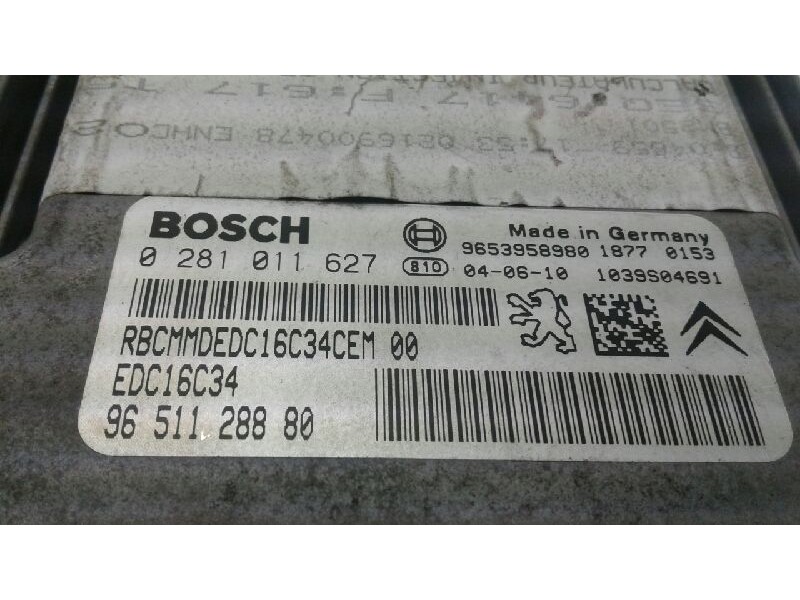 Recambio de centralita motor uce para peugeot 307 break / sw (s1) sw pack referencia OEM IAM 9653958980  