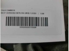 Recambio de caja cambios para seat cordoba berlina (6k2) 1.9 sdi referencia OEM IAM DFW CORDOBA ´´97´´ 1.9D  2