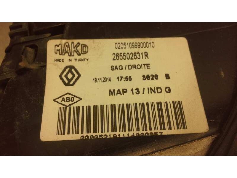 Recambio de piloto trasero derecho para renault clio iv dynamique referencia OEM IAM   