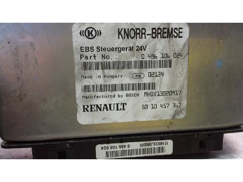 Recambio de centralita ebs para renault magnum 480 referencia OEM IAM 0486106024 5010457367 13020917