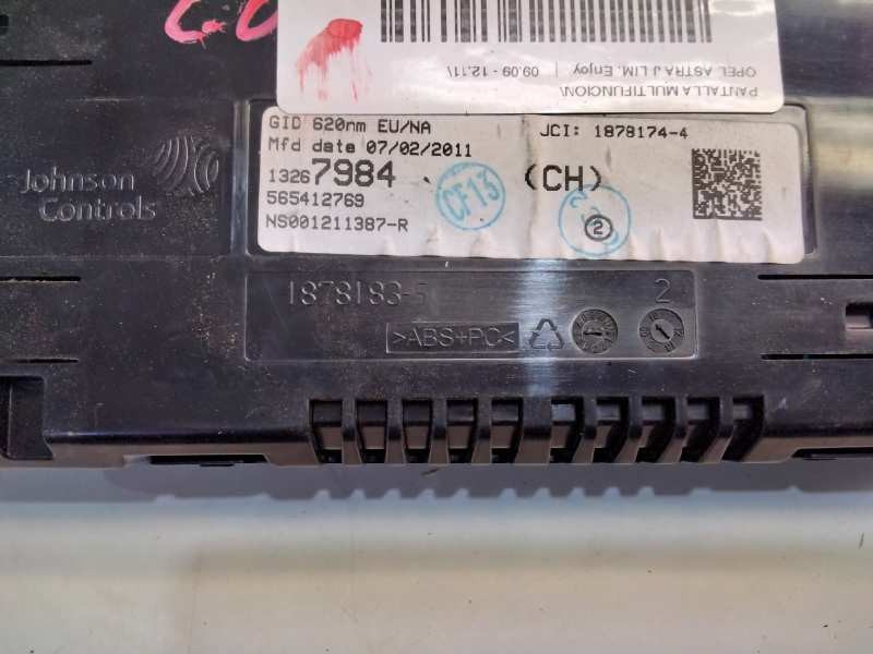 Recambio de pantalla multifuncion para opel astra j lim. enjoy referencia OEM IAM 13267984  