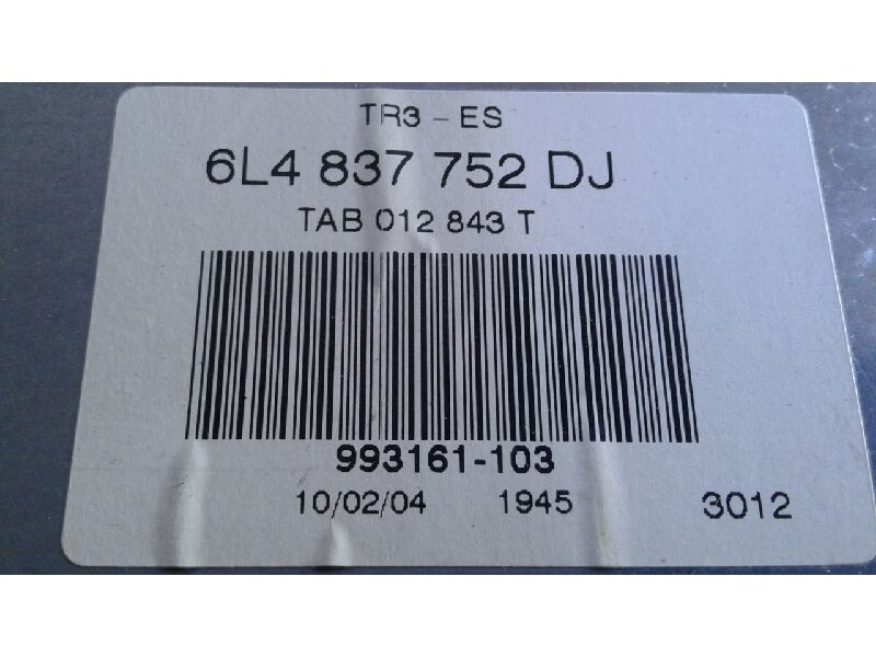 Recambio de elevalunas delantero derecho para seat ibiza (6l1) stylance referencia OEM IAM 6L4837752DJ  