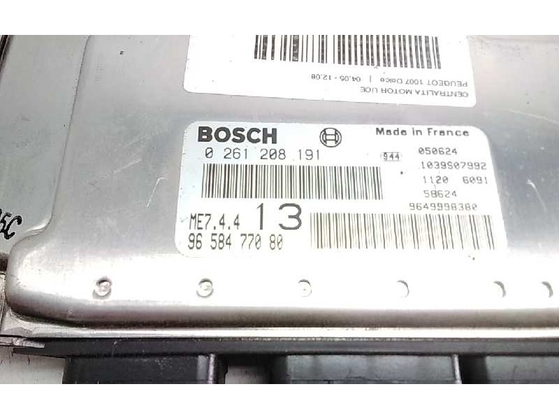 Recambio de centralita motor uce para peugeot 1007 dolce referencia OEM IAM 958477080 0261208191 