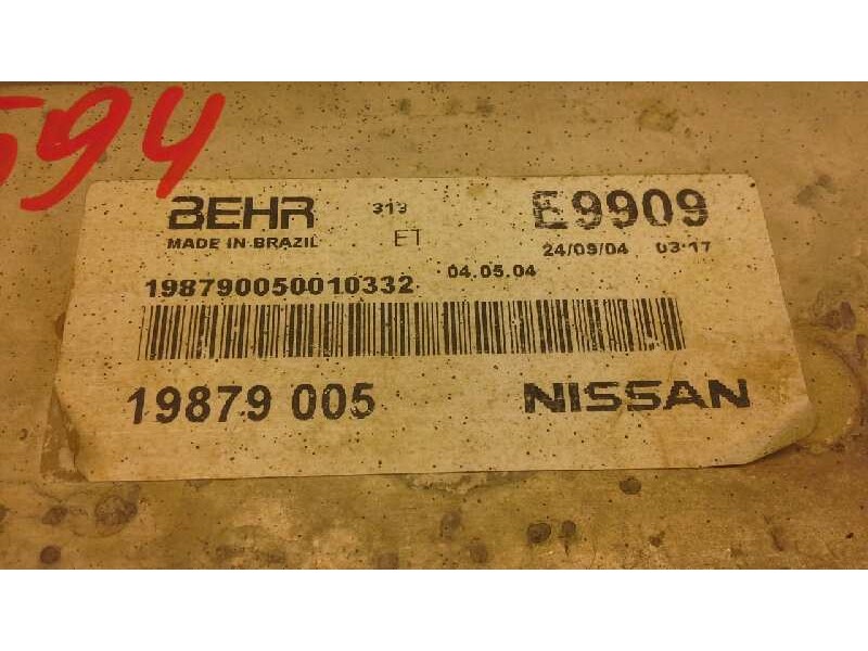 Recambio de intercooler para nissan atleon 120 referencia OEM IAM 19879005  