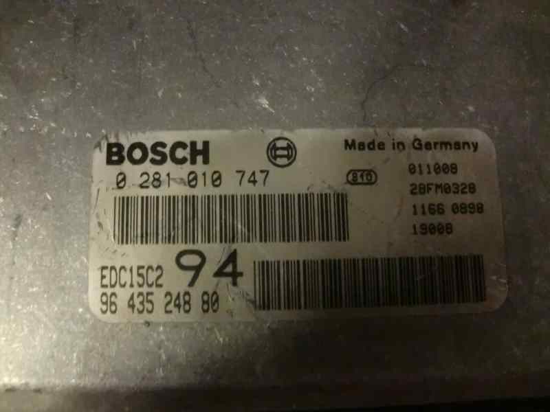 Recambio de centralita motor uce para peugeot 307 (s1) 2.0 hdi fap cat referencia OEM IAM 0281010747 9643524880 107175