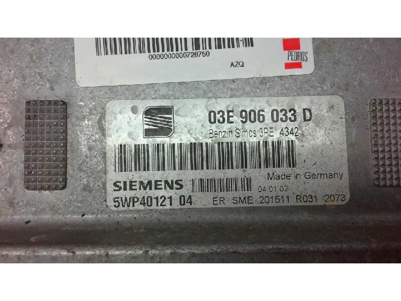 Recambio de centralita motor uce para seat ibiza (6l1) stella referencia OEM IAM 5WP4012104 242 