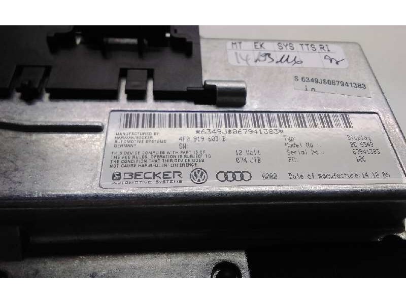 Recambio de sistema navegacion gps para audi a6 berlina (4f2) 2.0 tdi referencia OEM IAM 6349J067941383  