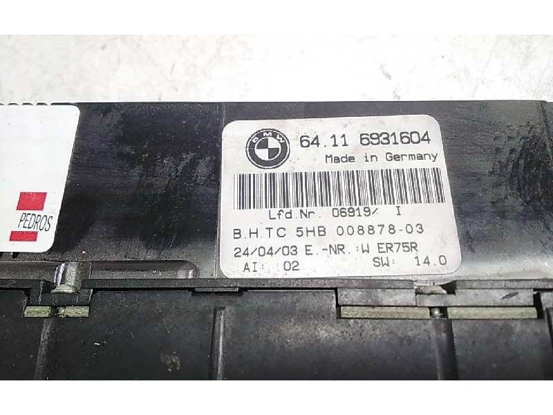 Recambio de mando climatizador para bmw serie 3 compact (e46) 318td referencia OEM IAM 6931604  
