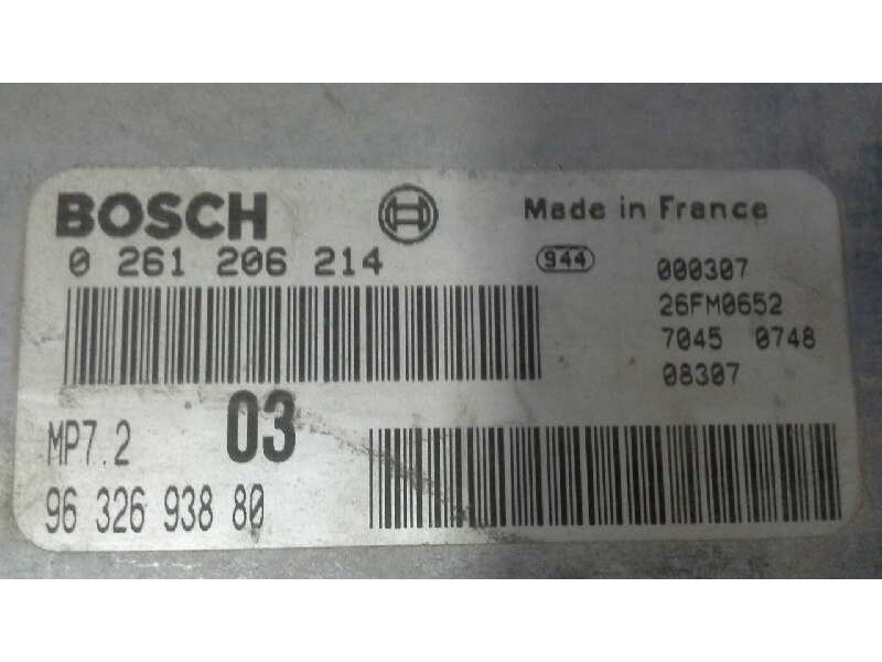 Recambio de centralita motor uce para citroen xsara berlina 1.6 referencia OEM IAM 0261206214 9632693880 