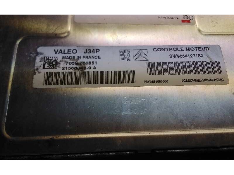 Recambio de centralita motor uce para citroen c2 vtr referencia OEM IAM 7059760851  