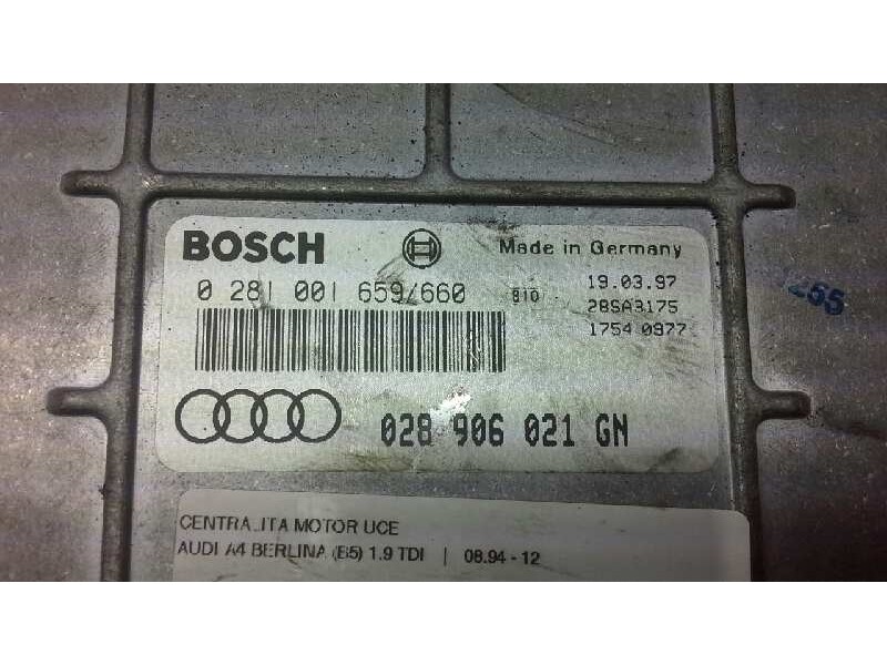 Recambio de centralita motor uce para audi a4 berlina (b5) 1.9 tdi referencia OEM IAM  143 