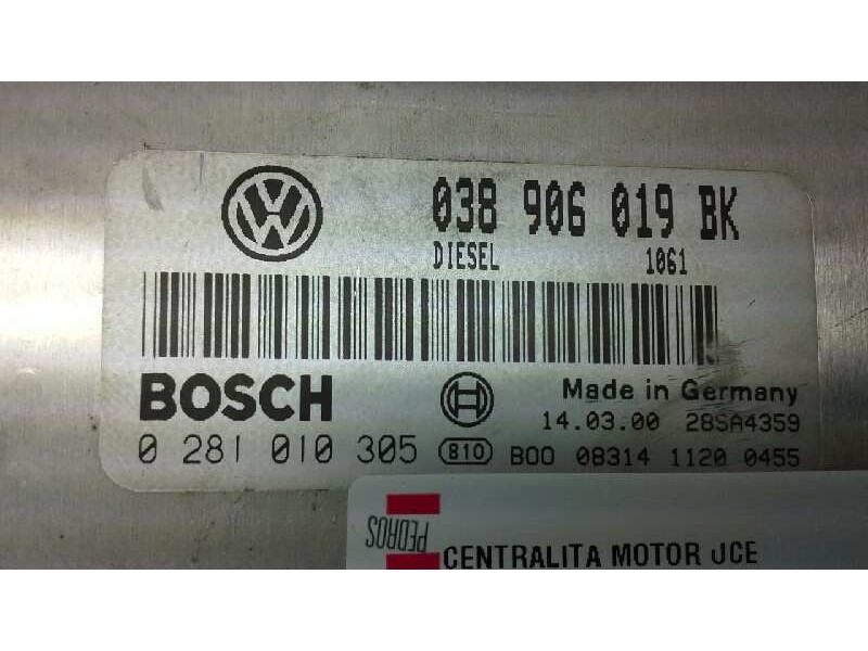 Recambio de centralita motor uce para volkswagen passat berlina (3b2) 1.9 tdi referencia OEM IAM 038906019BK 300 