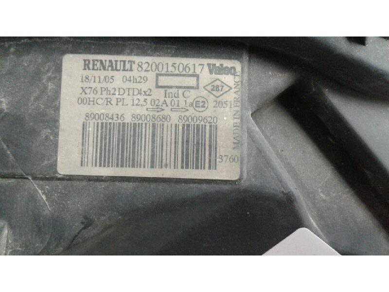 Recambio de faro derecho para renault kangoo (f/kc0) authentique referencia OEM IAM   