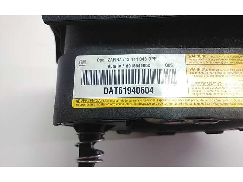 Recambio de airbag delantero izquierdo para opel zafira b cosmo referencia OEM IAM DAT61940604  